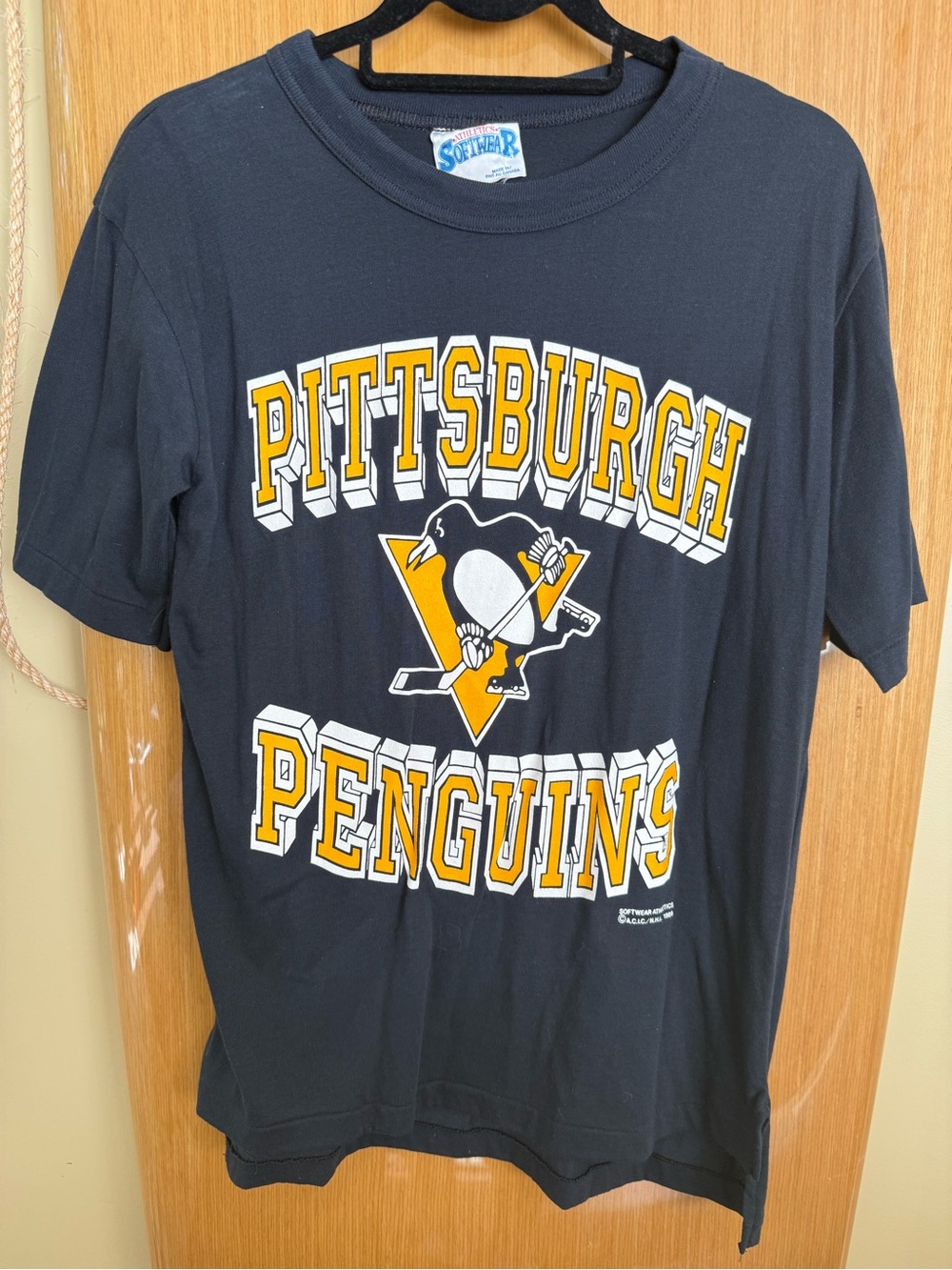 1989 Pittsburgh Penguins Black Graphic Tee